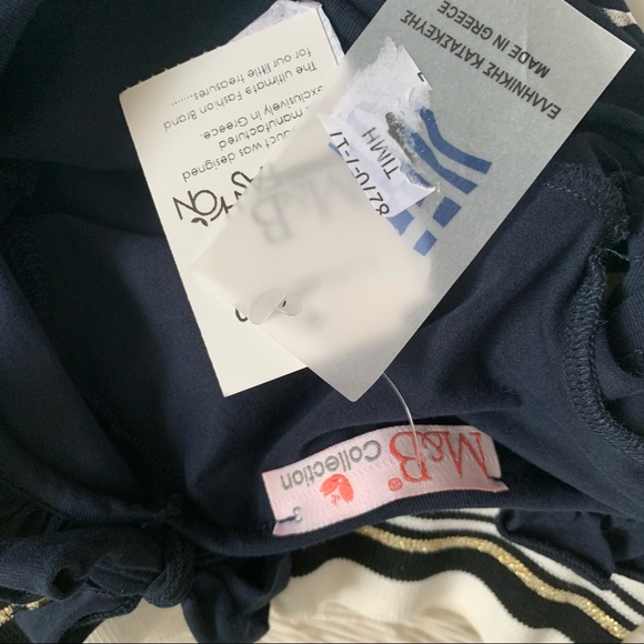 European Brand•Little Lady Navy Blue Top Matching Polka Dot Circle Skirt•NWT🇬🇷 - Picture 5 of 7